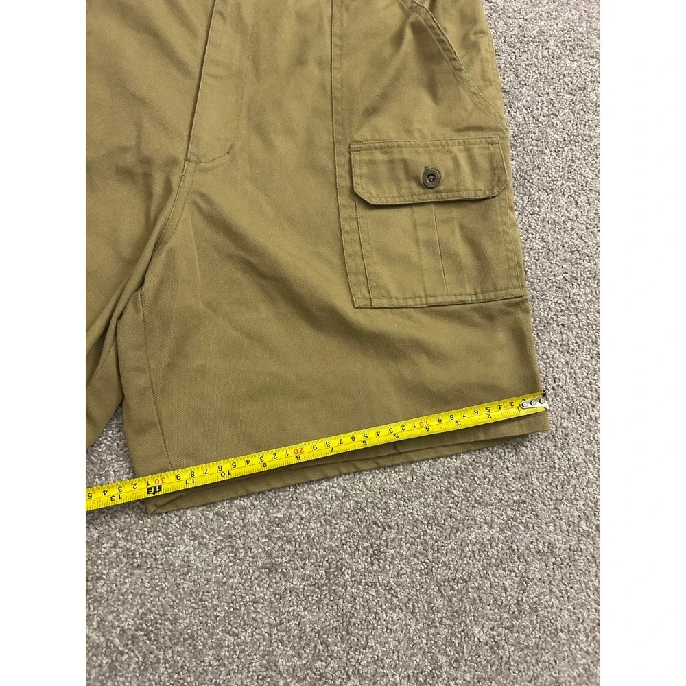 VTG Haband Cargo Shorts Mens 36 Khaki Tan Excellent Elastic Waist Utility Pocket